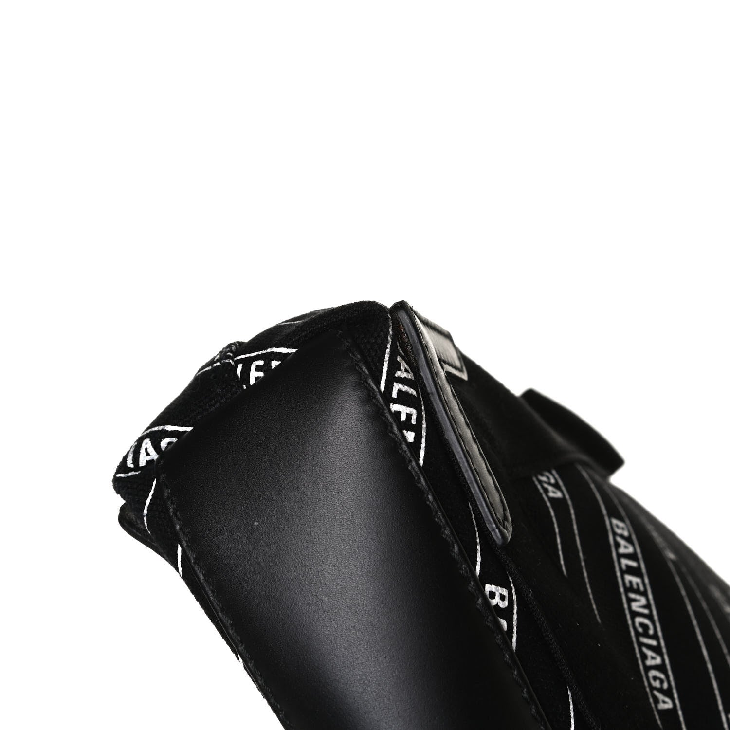 Balenciaga Cotton Canvas Calfskin Logo Print Navy Cabas XS Black White 15 of 18