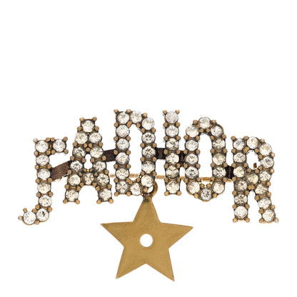 Christian Dior Crystal J'Adior Brooch Gold 1 of 4
