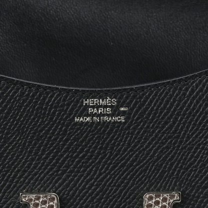 Hermes Epsom Lizard Constance Slim Wallet Black 7 of 8
