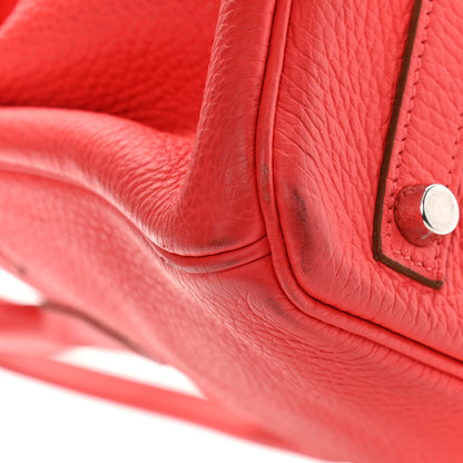Hermes Taurillon Clemence Birkin 30 Rouge Pivoine 13 of 18