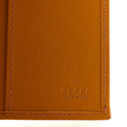 Gucci GG Supreme Monogram Textured Calfskin Retro Interlocking G Passport Case Beige Yellow 6 of 8