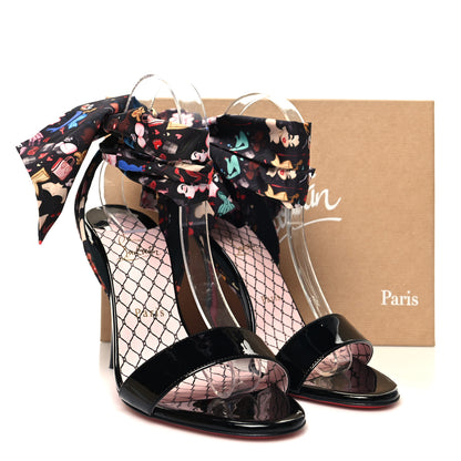 Christian Louboutin Patent Satin Fetish Du Desert 100 Sandal 39 Black 8 of 8