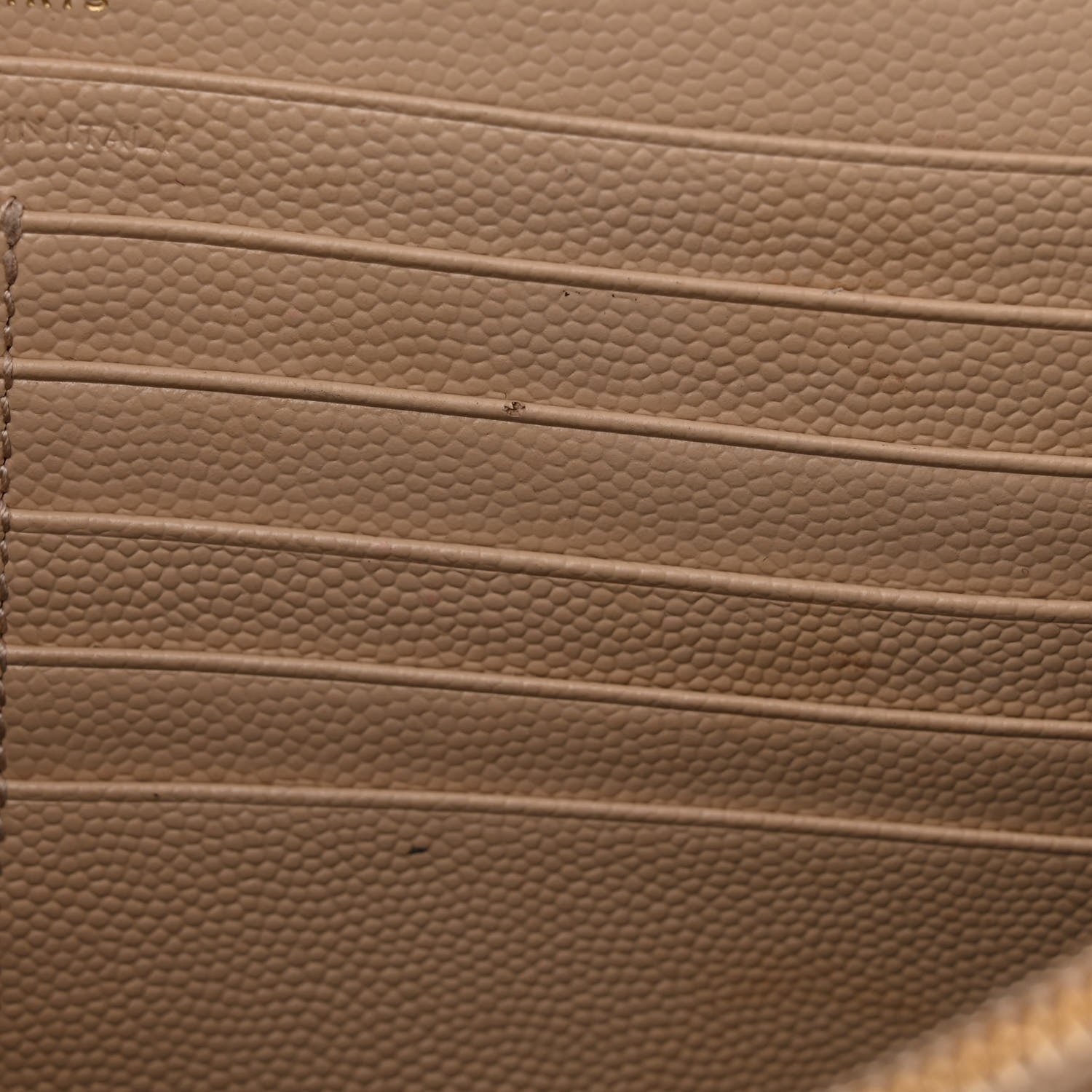 Saint Laurent Grain De Poudre Matelasse Chevron Monogram Chain Wallet Dark Beige 15 of 18