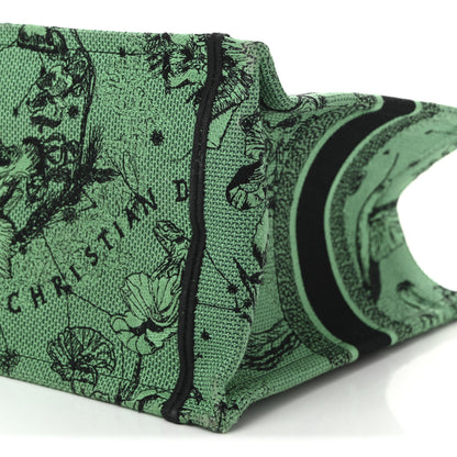 Christian Dior Canvas Embroidered Medium Zodiac Toile De Jouy Book Tote Green 10 of 10