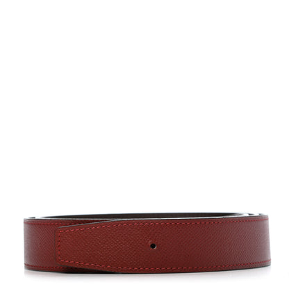 Hermes Epsom 32mm Belt Strap 100 Rouge H Chocolate 1 of 3