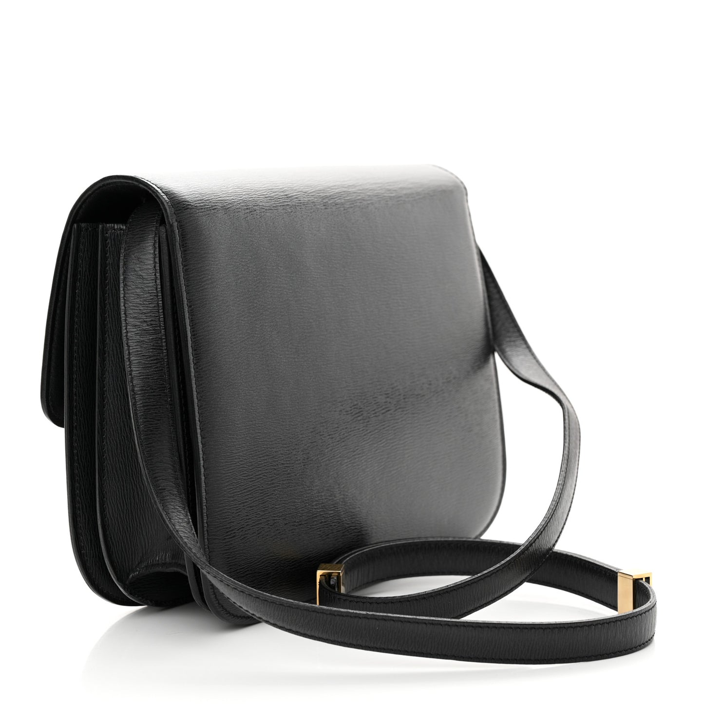 Liege Calfskin Medium Classic Box Flap Bag Black
