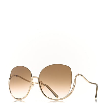 Chloe Oversized Round Milla Sunglasses CE125S Gold 1 of 7