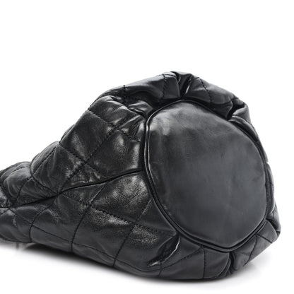 Chanel Lambskin Quilted Cloudy Bundle Hobo Black 9 of 11