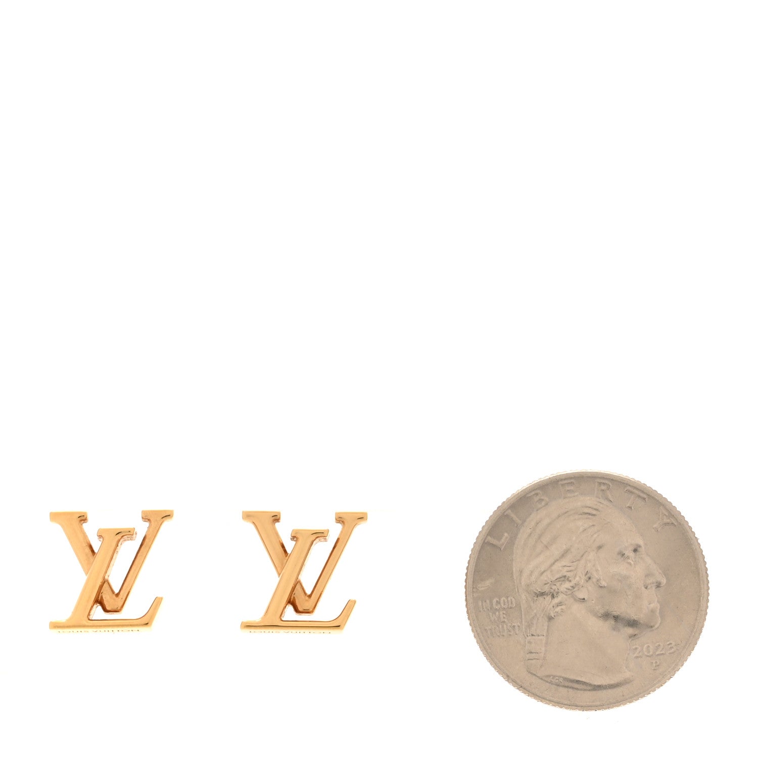 Louis Vuitton Metal LV Iconic Earrings Gold 2 of 5