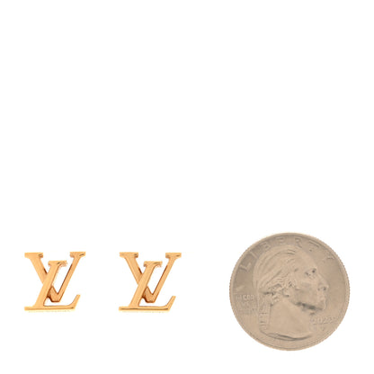 Louis Vuitton Metal LV Iconic Earrings Gold 2 of 5
