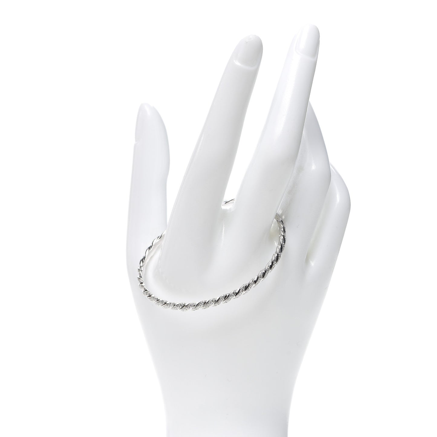 18K White Gold Diamond 3.5mm Paveflex Single Row Bracelet