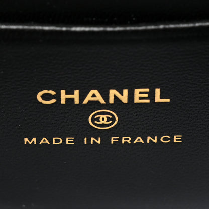 Chanel Lambskin Quilted Small Top Handle Vanity Case With Chain Black 6 of 9
