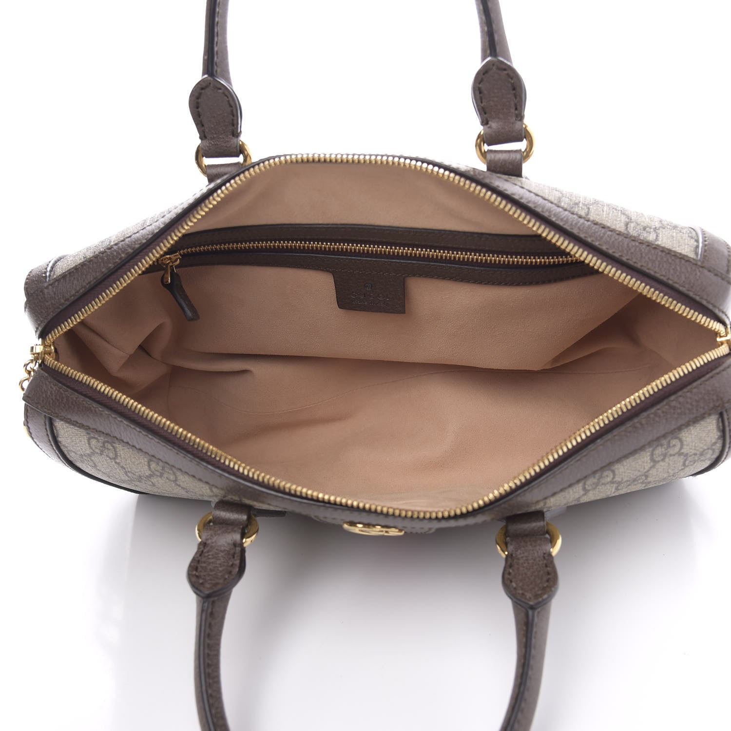 Gucci GG Supreme Monogram Web Medium Ophidia Boston Brown 5 of 10