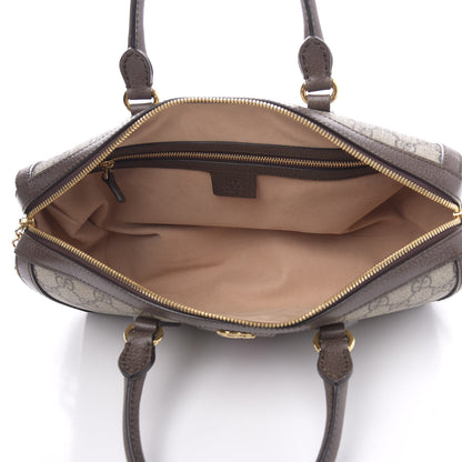 Gucci GG Supreme Monogram Web Medium Ophidia Boston Brown 5 of 10