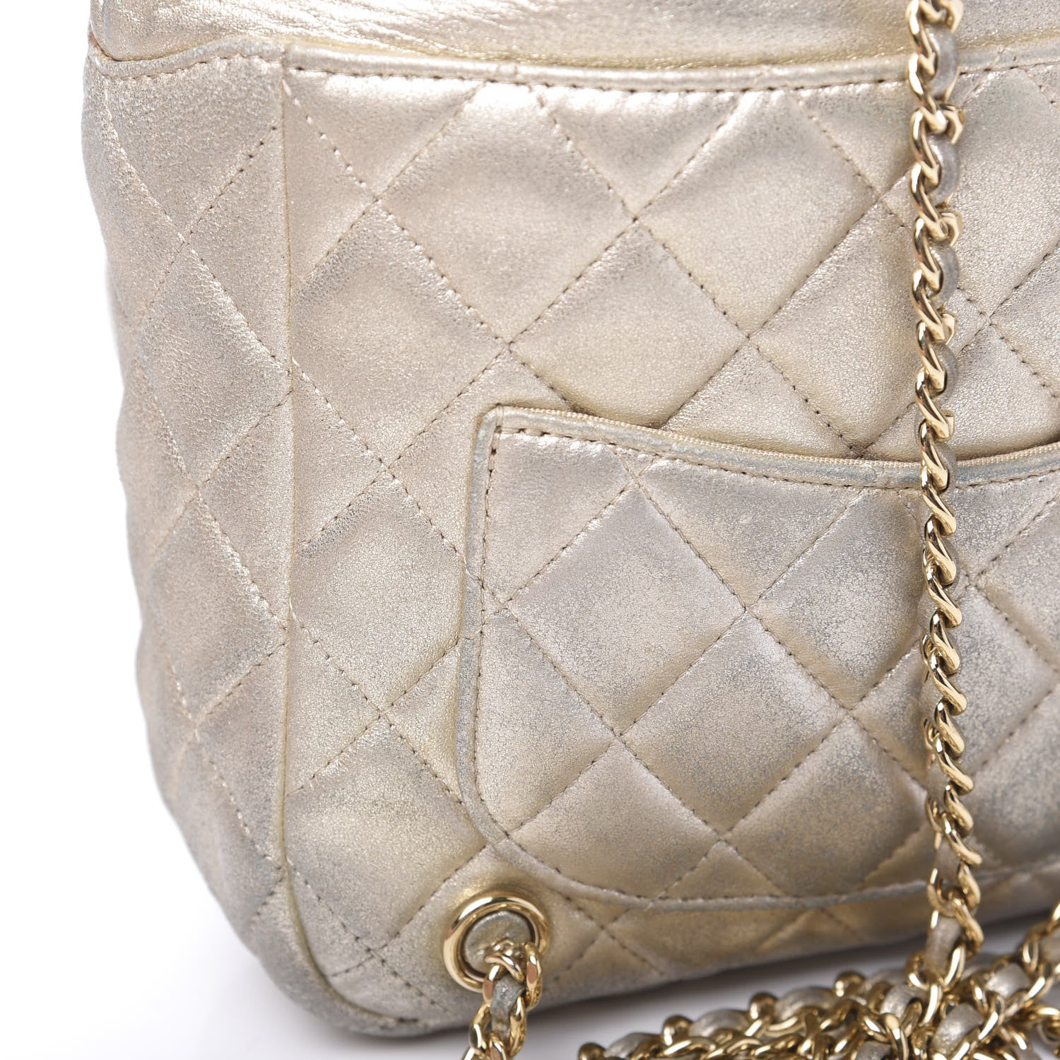 Chanel Metallic Lambskin Quilted Small In Seoul Backpack Light Gold 7 of 12