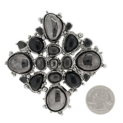 Chanel Gripoix Poured Glass Brooch Black 2 of 5