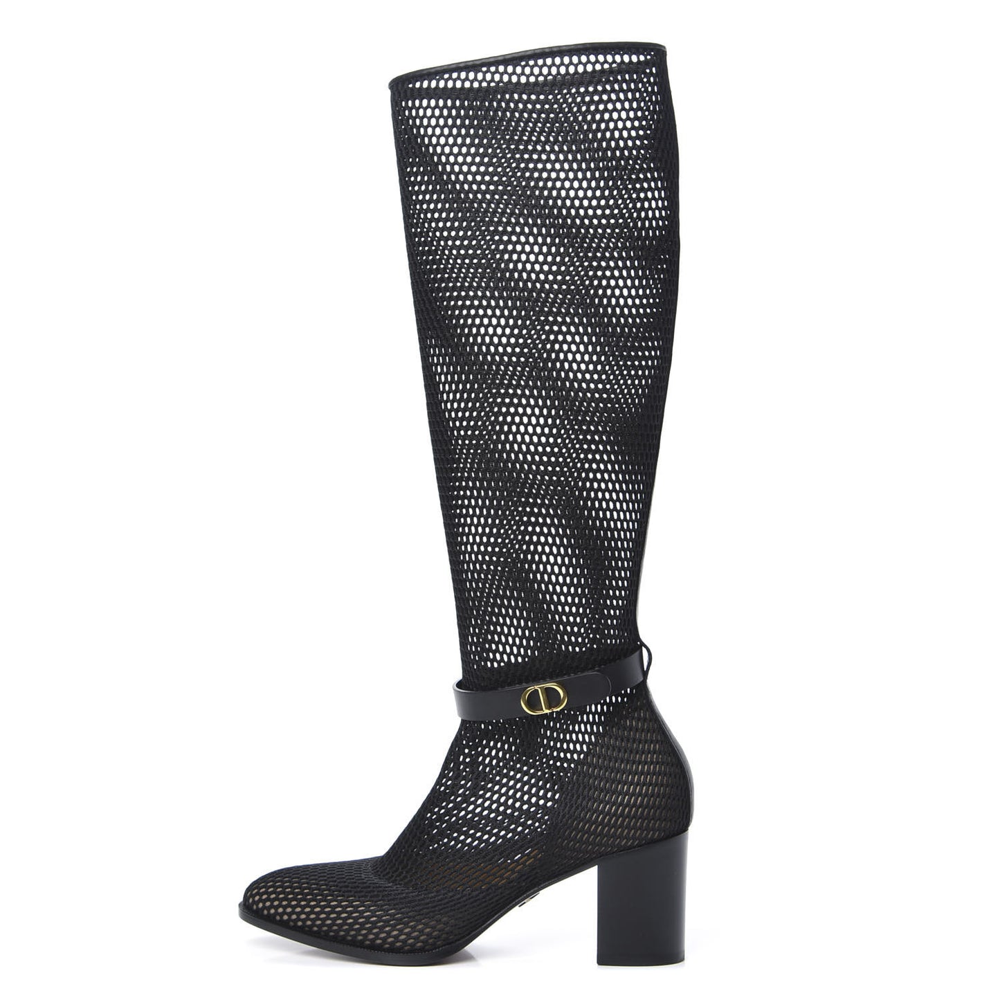 Calfskin Empreinte Resille High Boots 37.5 Black