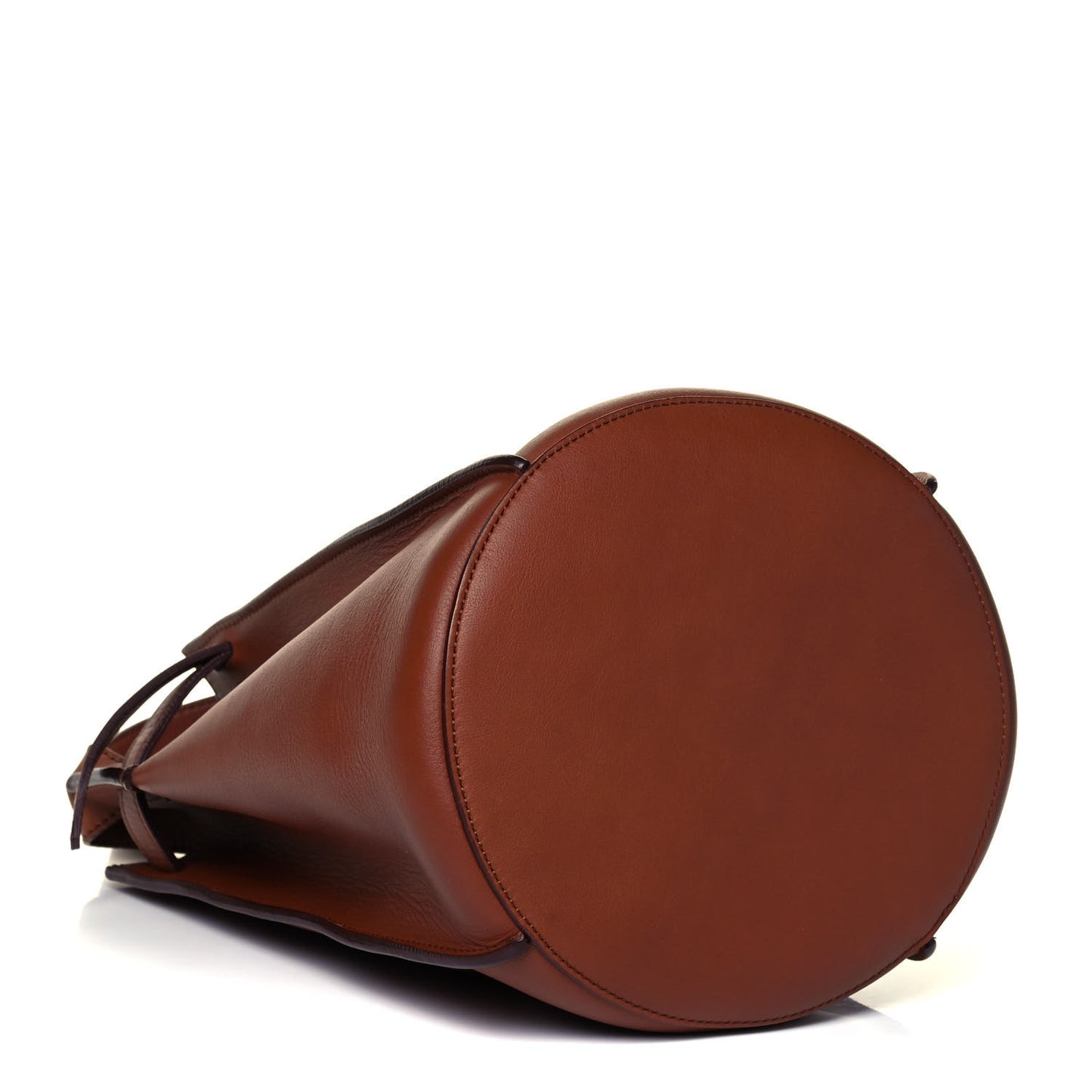 Smooth Calfskin Long Strap Big Bucket Bag Tan