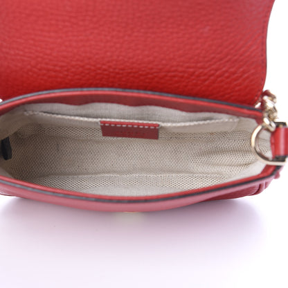 Gucci Pebbled Calfskin Small Soho Flap Crossbody Red 4 of 11