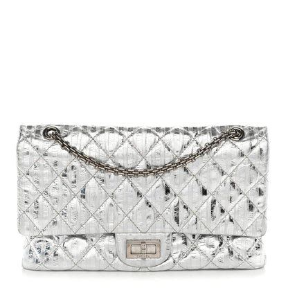Chanel Metallic Calfskin Striped 2.55 Reissue 227 Silver 1 of 12