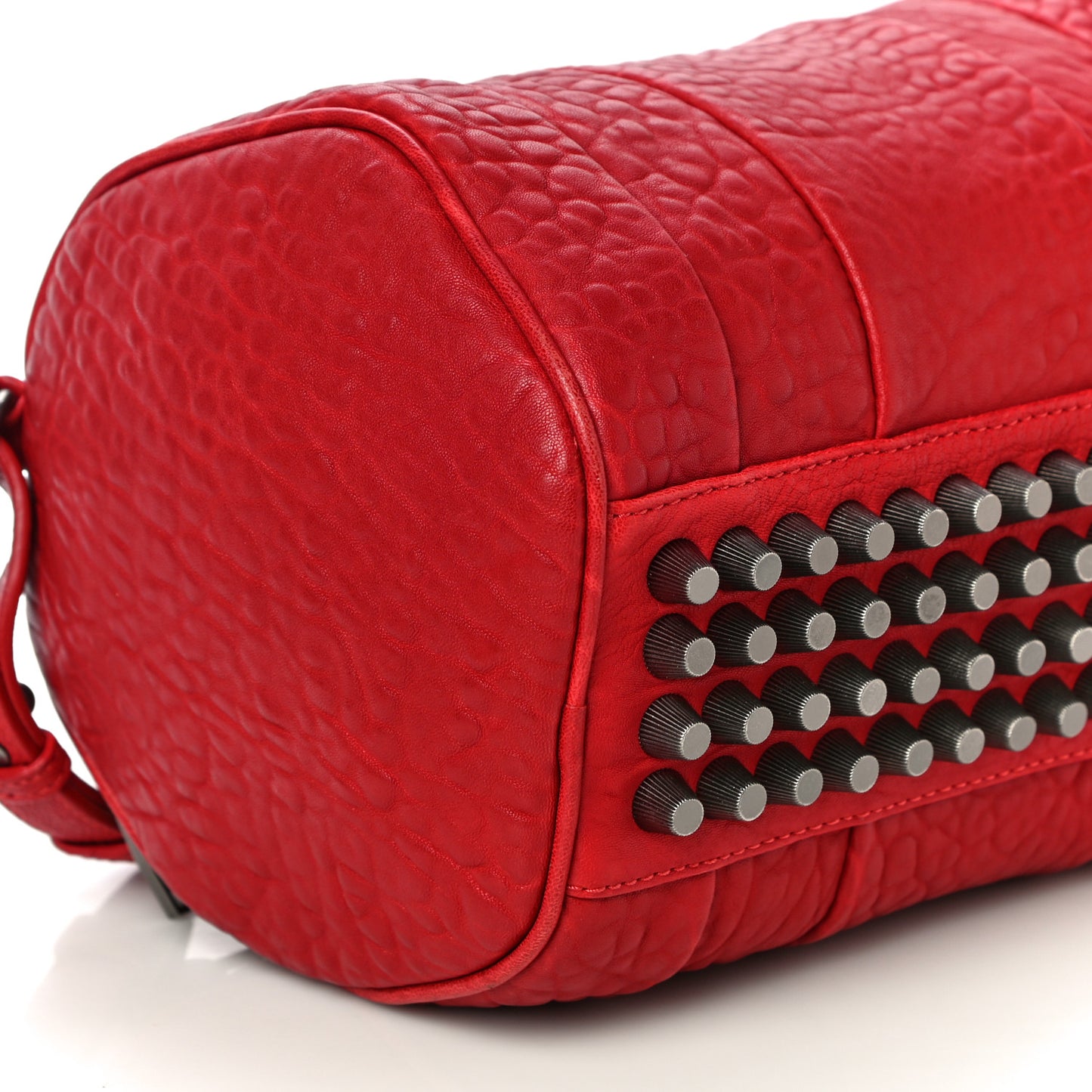 Pebbled Lambskin Rockie Red Gunmetal Hardware