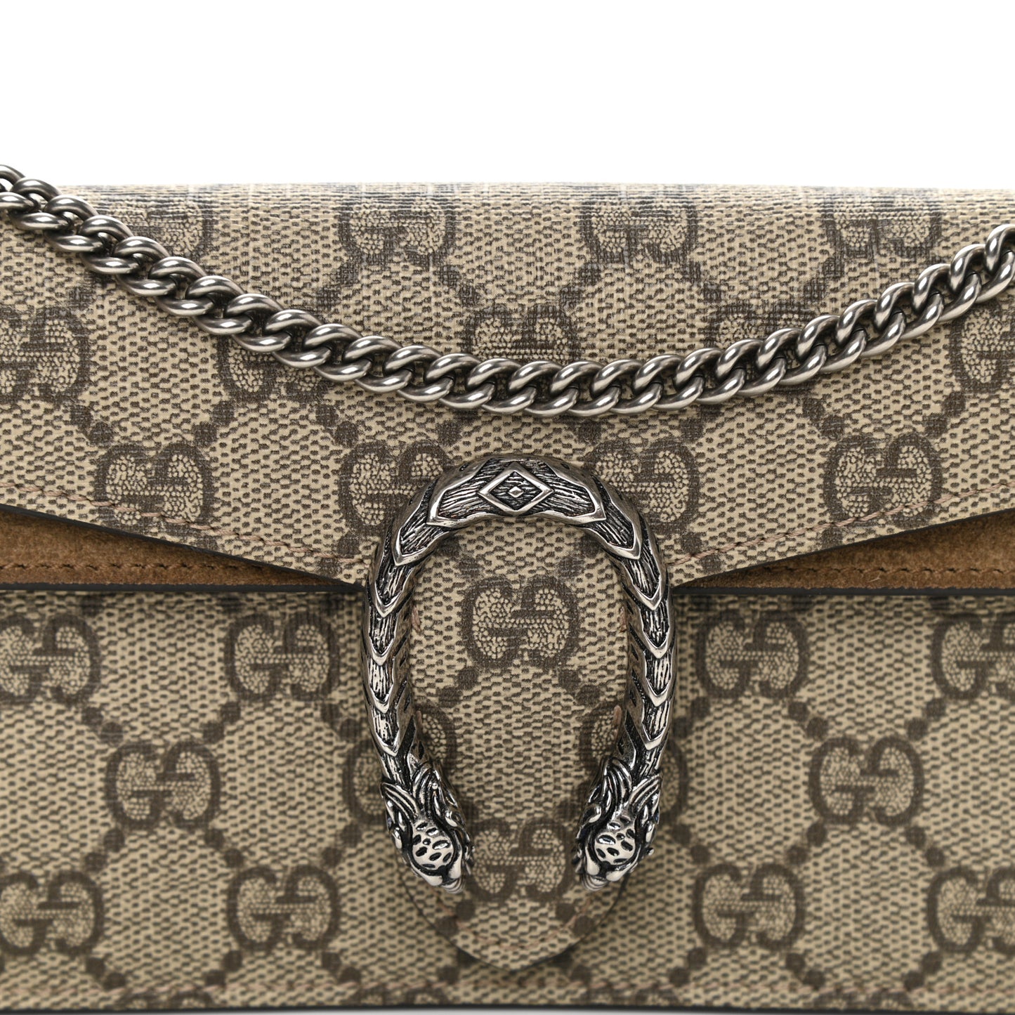 GG Supreme Monogram Super Mini Dionysus Shoulder Bag Taupe
