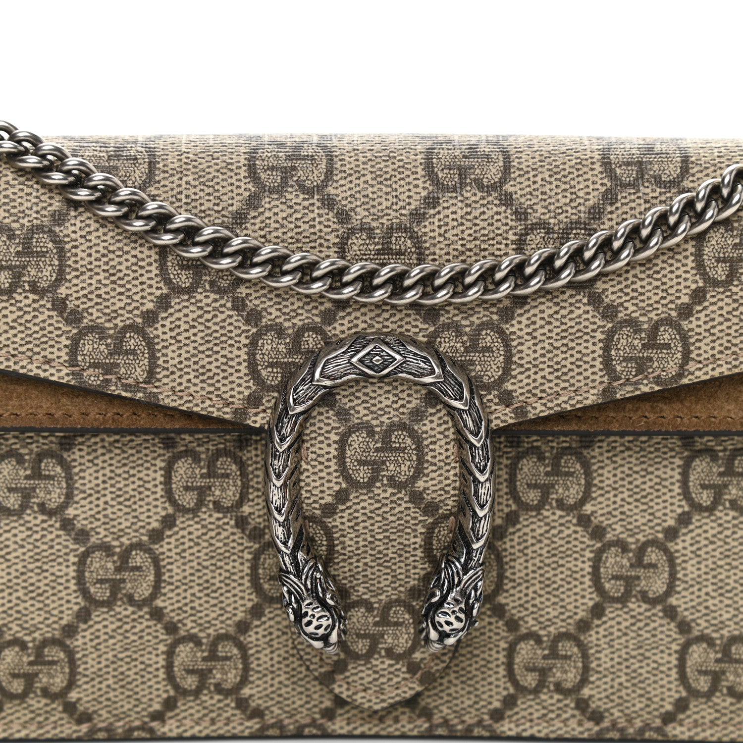 Gucci GG Supreme Monogram Super Mini Dionysus Shoulder Bag Taupe 7 of 10