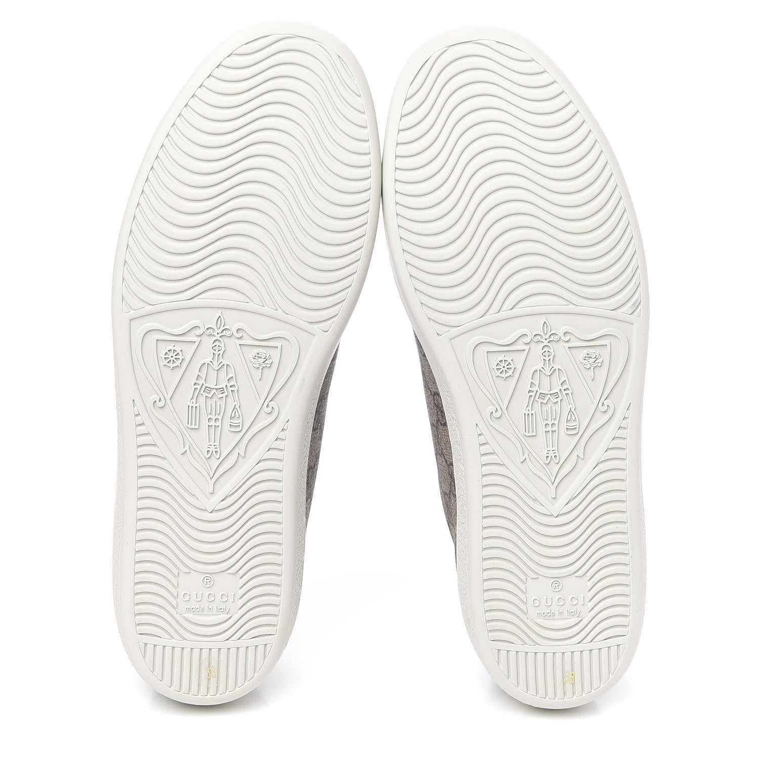 Gucci GG Supreme Monogram Fake/Not Womens Ace Sneakers 38 Beige New Shamarock Brown Sugar 5 of 9