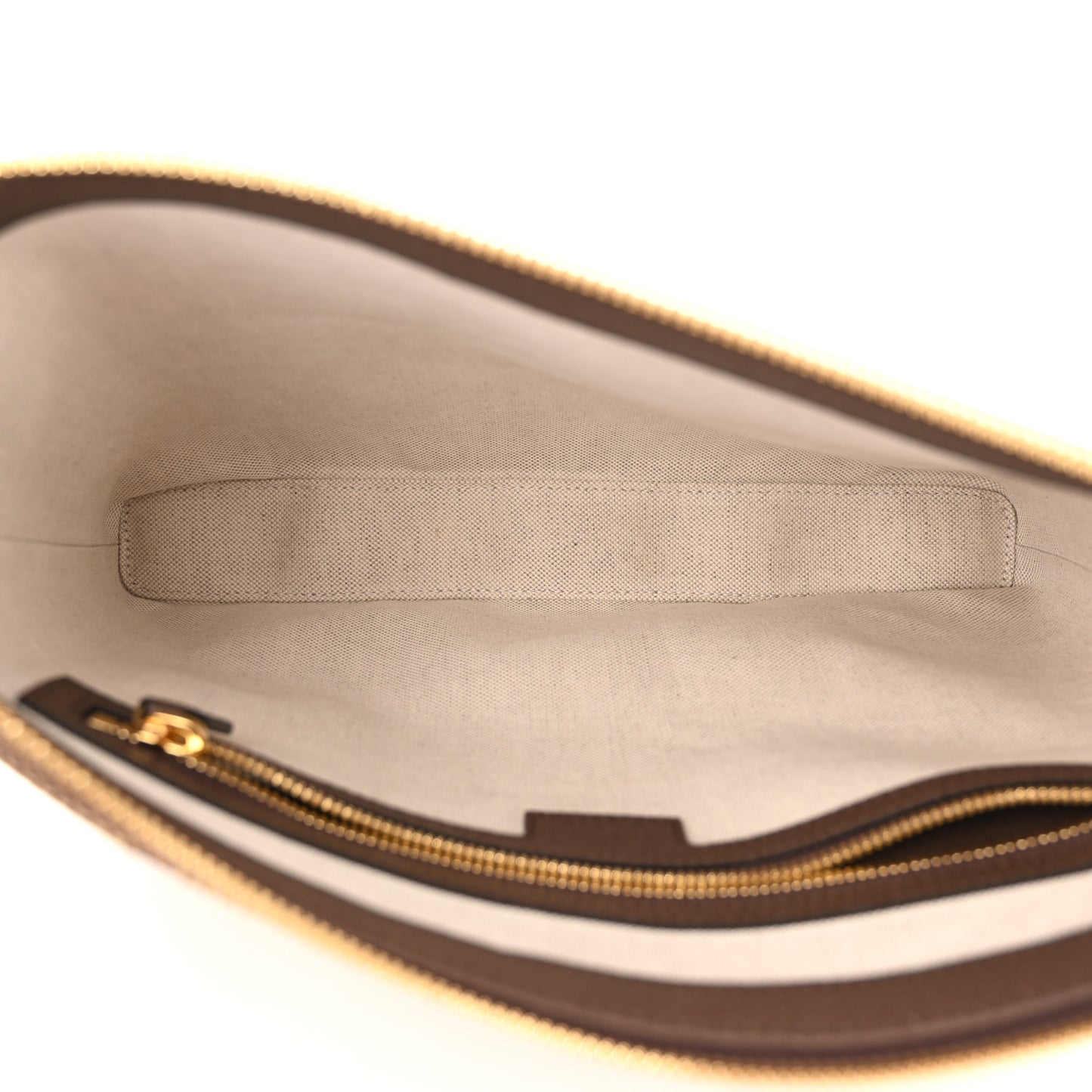 Monogram Jumbo GG Textured Dollar Calfskin Web Wristlet Messenger Bag Camel Ebony New Acero