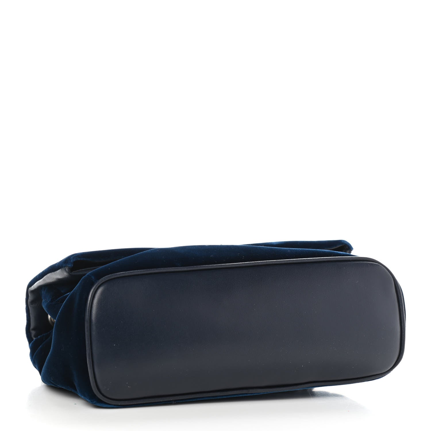 Saint Laurent Velvet Small West Hollywood Monogram Fold-Over Bag Blue 3 of 4