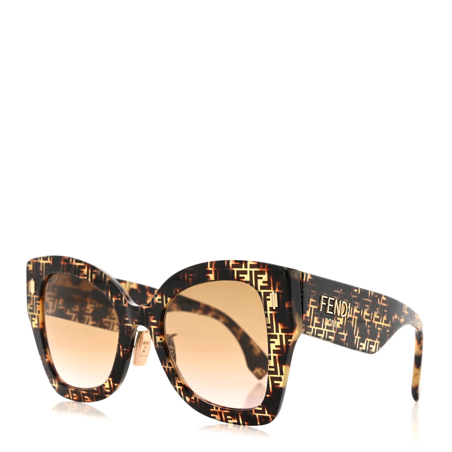 Fendi Acetate FF 53mm Sunglasses 0434/G/S Havana 1 of 7