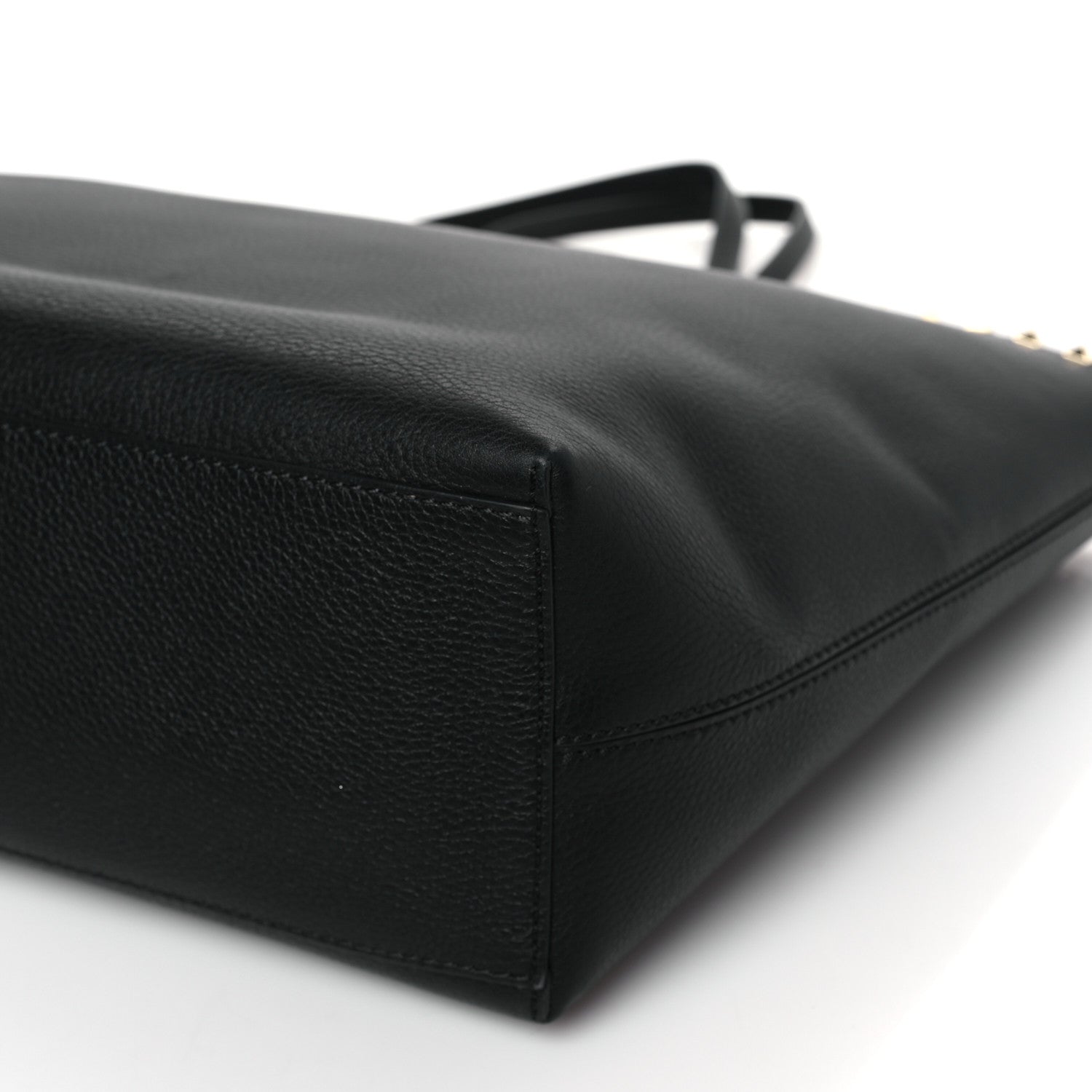 Valentino Garavani Grained Calfskin Rockstud Shoulder Tote Black 8 of 8