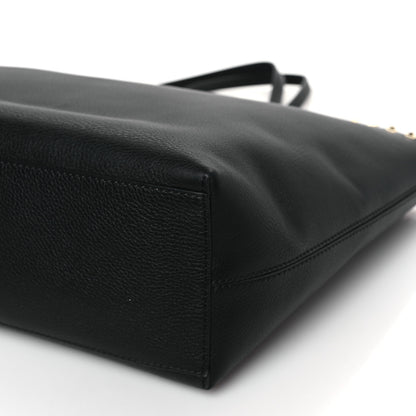 Valentino Garavani Grained Calfskin Rockstud Shoulder Tote Black 8 of 8