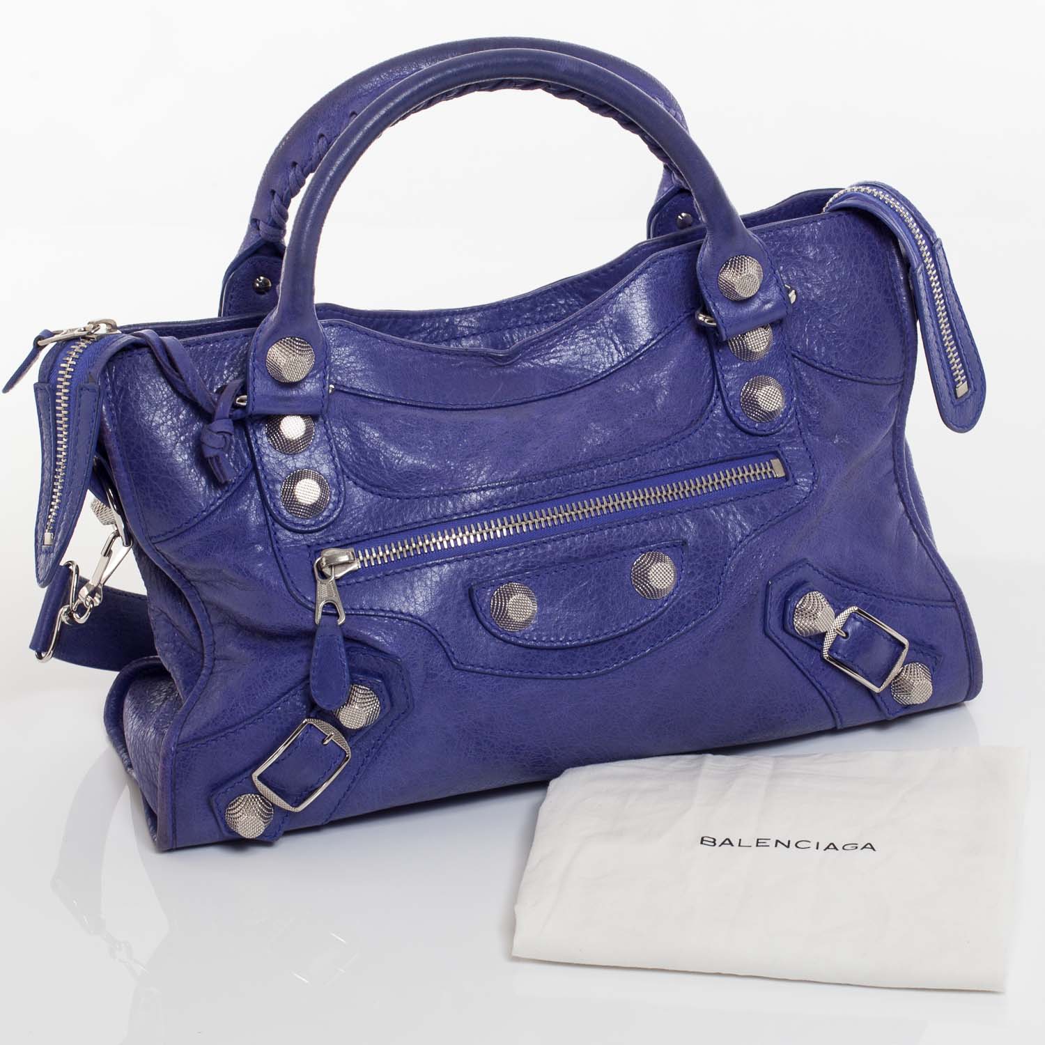 Balenciaga Agneau Giant 21 Silver Hardware City Bleu Lavande 5 of 9
