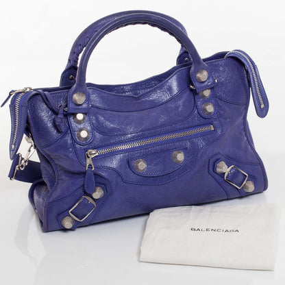 Balenciaga Agneau Giant 21 Silver Hardware City Bleu Lavande 5 of 9