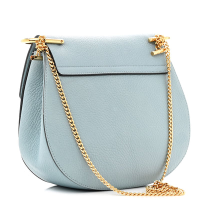 Chloe Grained Lambskin Drew Shoulder Bag Fresh Blue 3 of 10