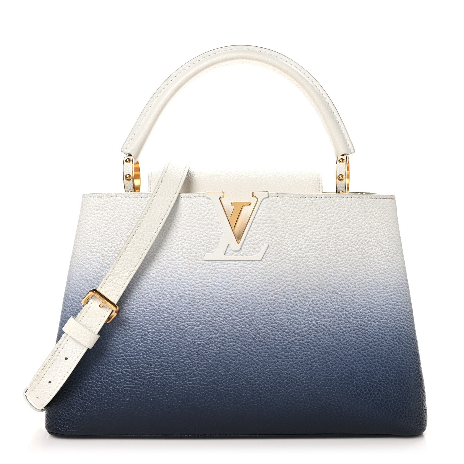Louis Vuitton Taurillon Gradient Capucines PM Denim Blue 1 of 11