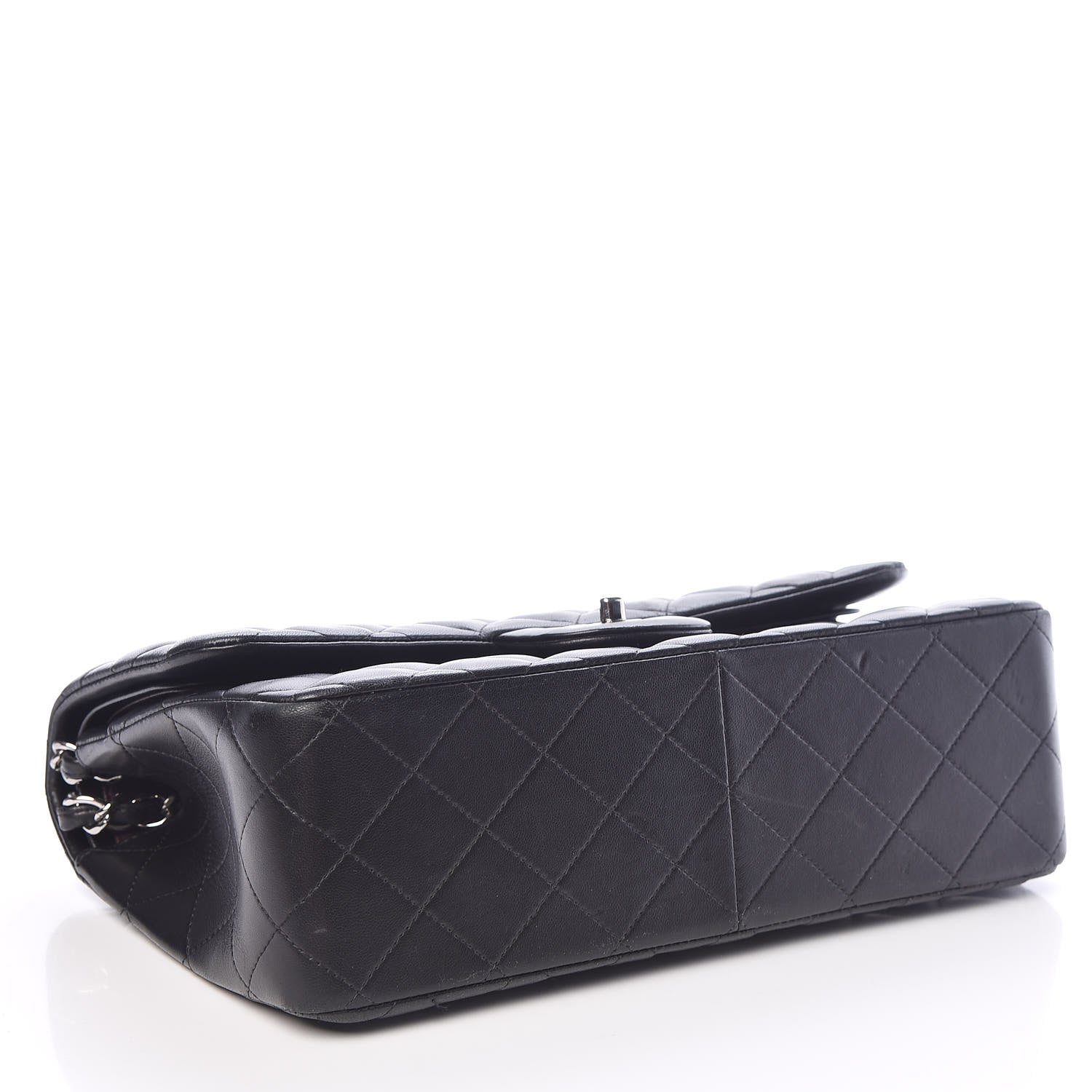 Chanel Lambskin Quilted Jumbo Double Flap Black 4 of 13