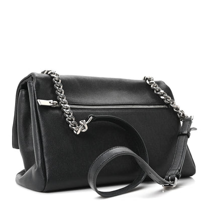 Saint Laurent Grain De Poudre Medium West Hollywood Monogram Fold-Over Black 3 of 10