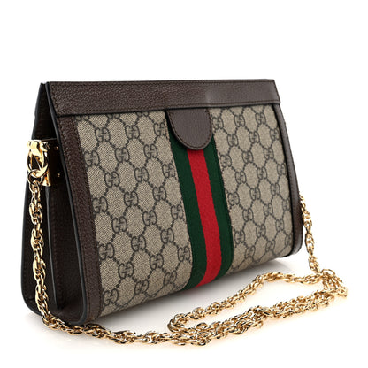 Gucci GG Supreme Monogram Web Small Ophidia Chain Shoulder Bag Brown 3 of 10