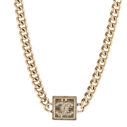 Chanel Metal Crystal CC Choker Gold 1 of 5