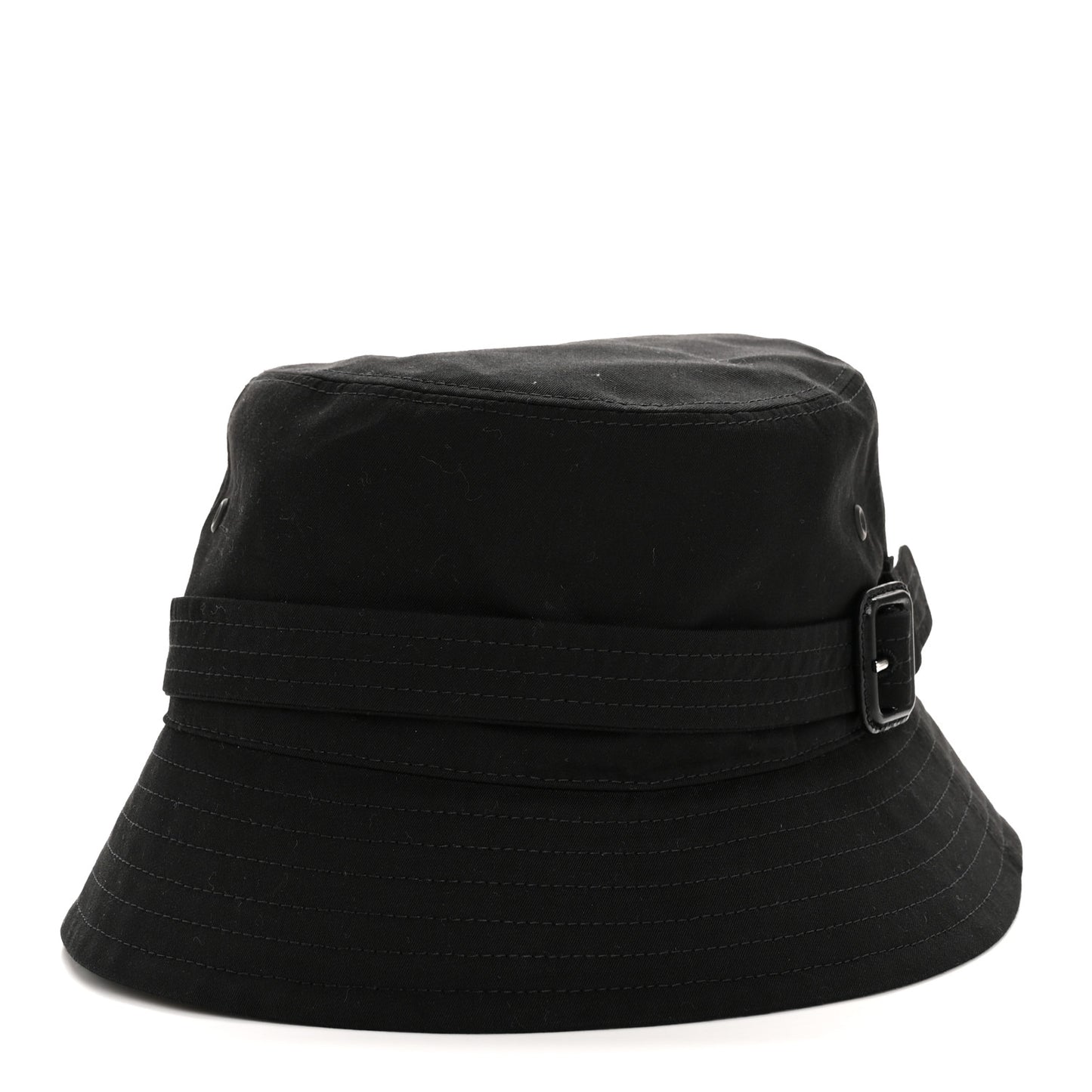 Cotton Gabardine Bucket Hat L Black