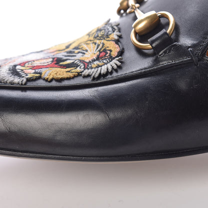 Gucci Calfskin Tiger Embroidered Mens Princetown Slippers 7 Black 17 of 19