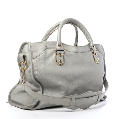 Balenciaga Chevre Gold Metallic Edge Hardware City Gris Glace 2 of 5