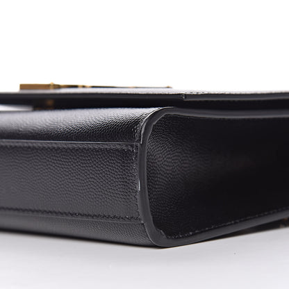 Saint Laurent Grain De Poudre Small Monogram Kate Satchel Black 9 of 9