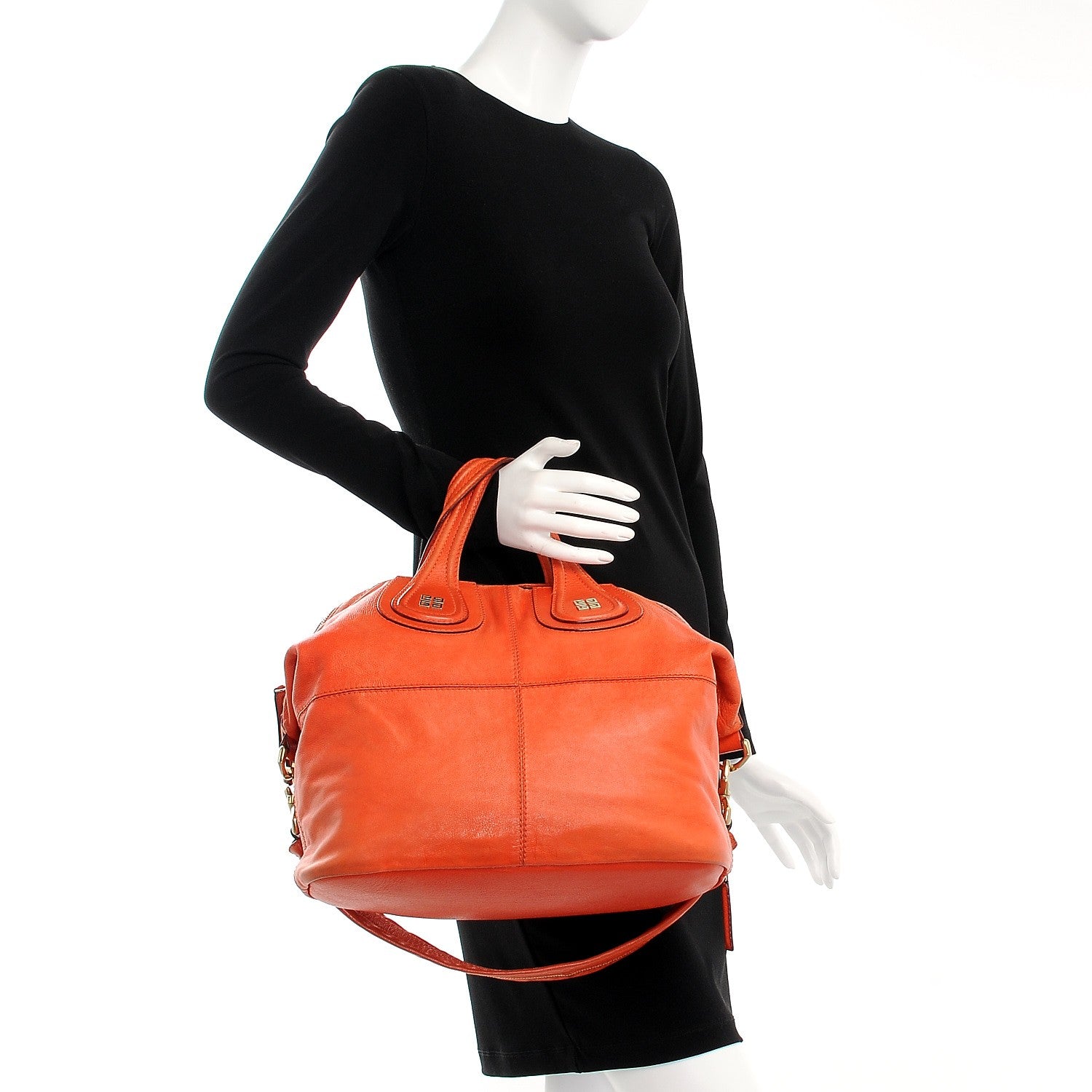 Givenchy Sugar Goatskin Medium Nightingale Orange 3 of 12