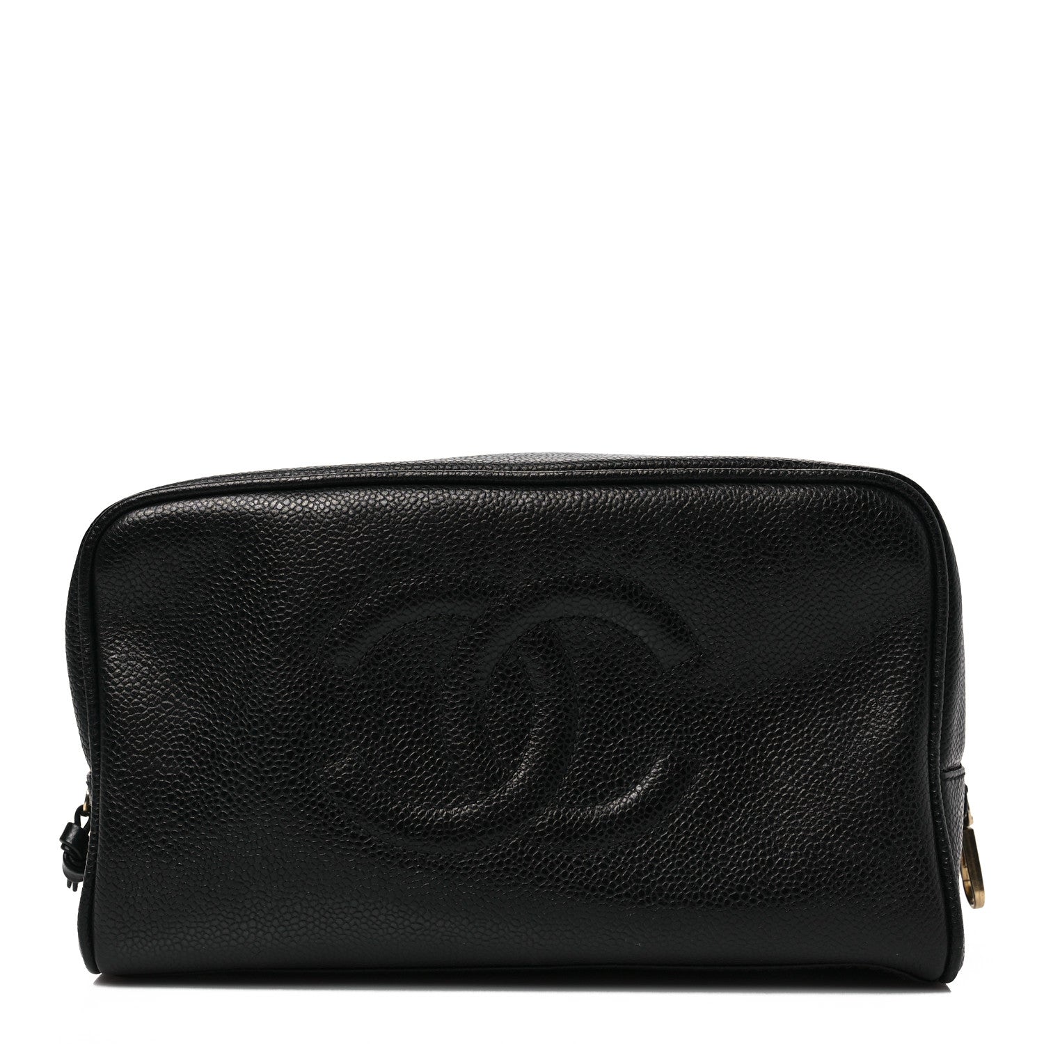 Chanel Caviar Timeless CC Cosmetic Pouch Bag Black 1 of 7