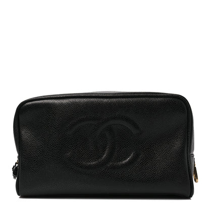Chanel Caviar Timeless CC Cosmetic Pouch Bag Black 1 of 7