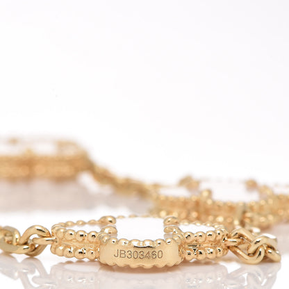 Van Cleef & Arpels 18K Yellow Gold Mother of Pearl 5 Motifs Vintage Alhambra Bracelet 4 of 6