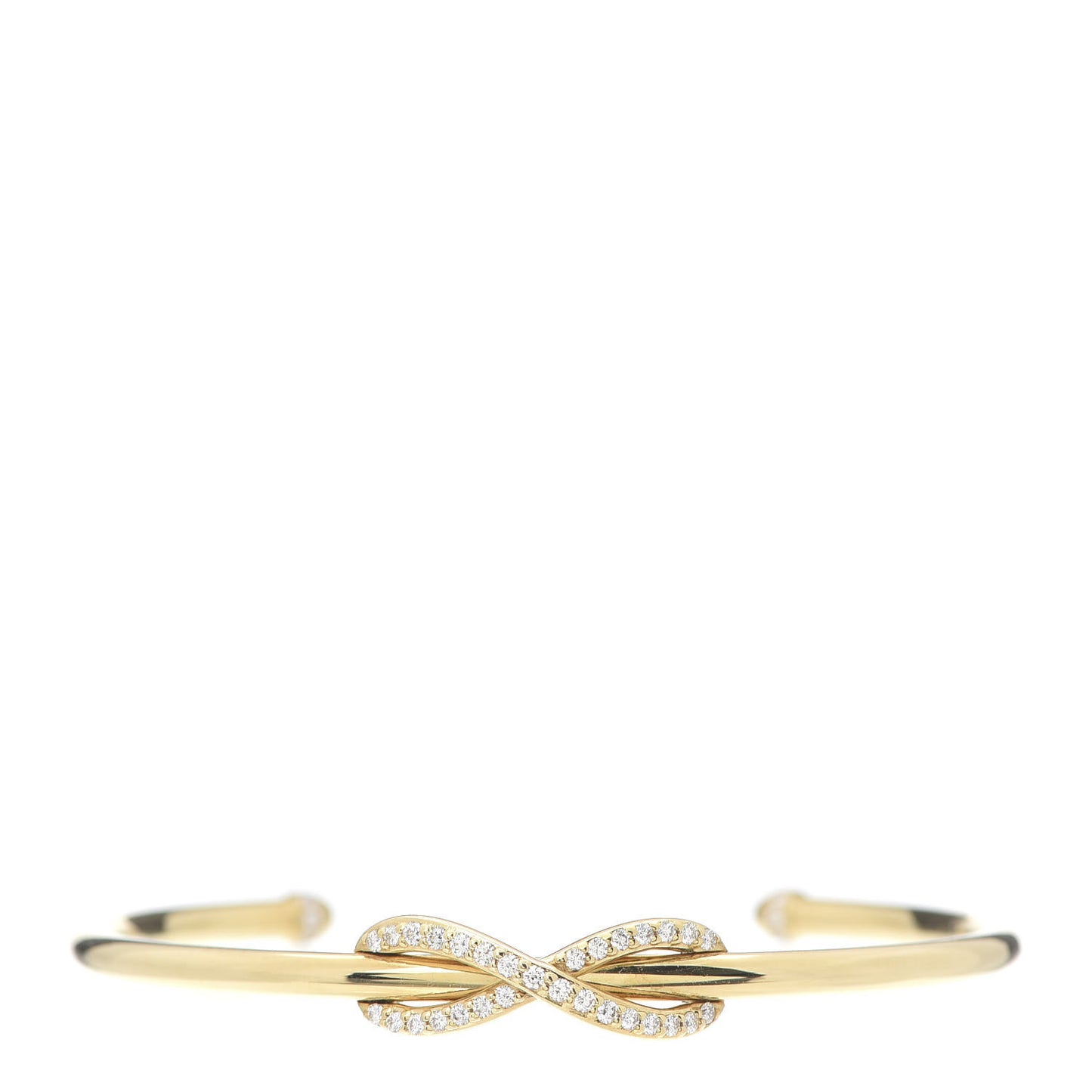 18K Yellow Gold Diamond Infinity Cuff Bracelet